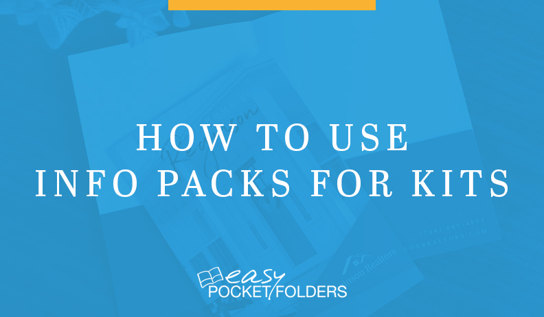 How to use info packs for kits